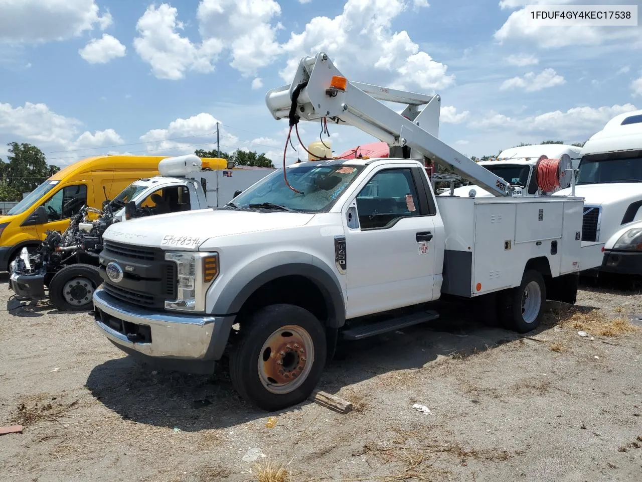 2019 Ford F450 Super Duty VIN: 1FDUF4GY4KEC17538 Lot: 57678374