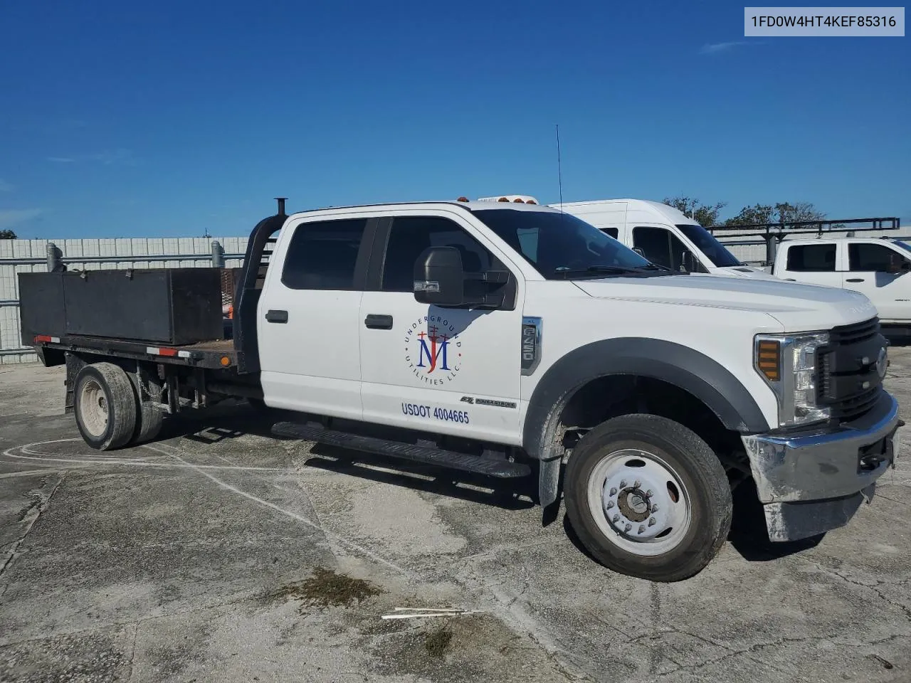 2019 Ford F450 Super Duty VIN: 1FD0W4HT4KEF85316 Lot: 74538814