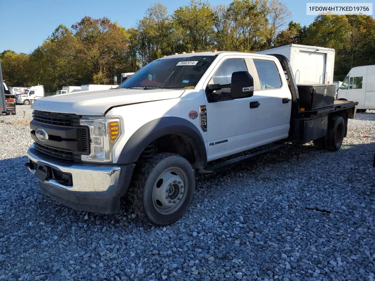 2019 Ford F450 Super Duty VIN: 1FD0W4HT7KED19756 Lot: 75682014