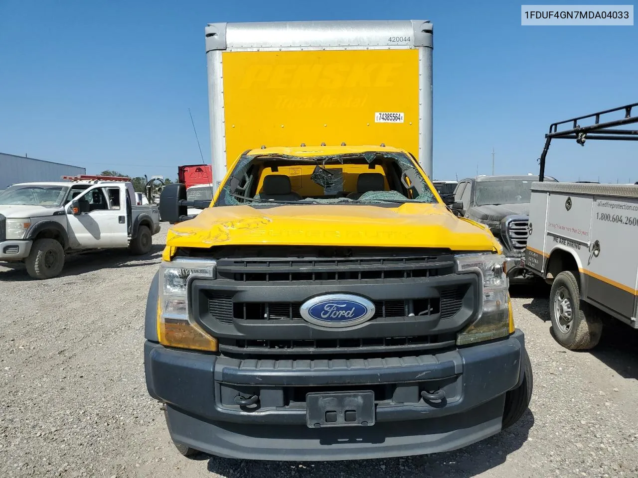 2021 Ford F450 Super Duty VIN: 1FDUF4GN7MDA04033 Lot: 74385564