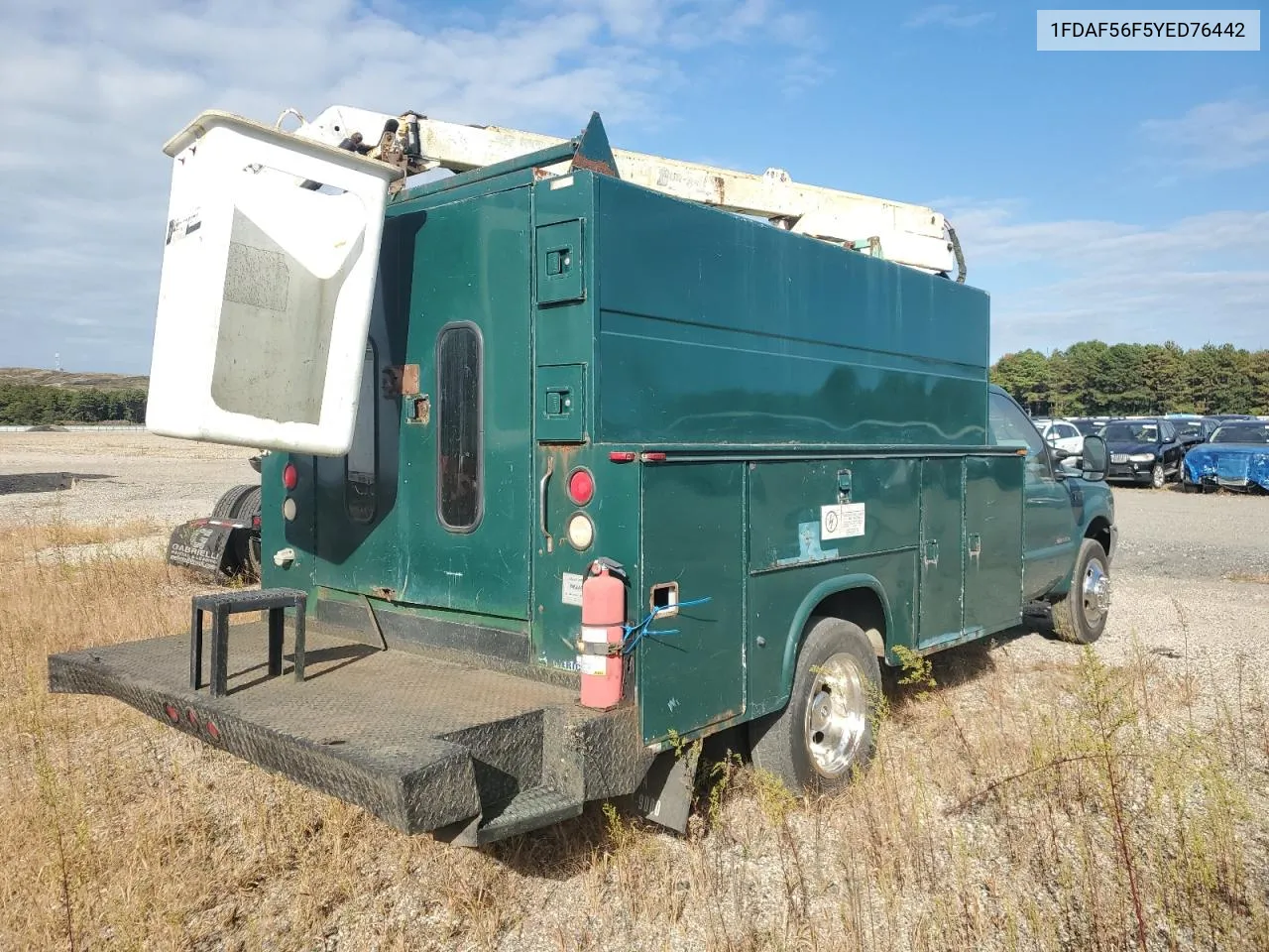 2000 Ford F550 Super Duty VIN: 1FDAF56F5YED76442 Lot: 74258674