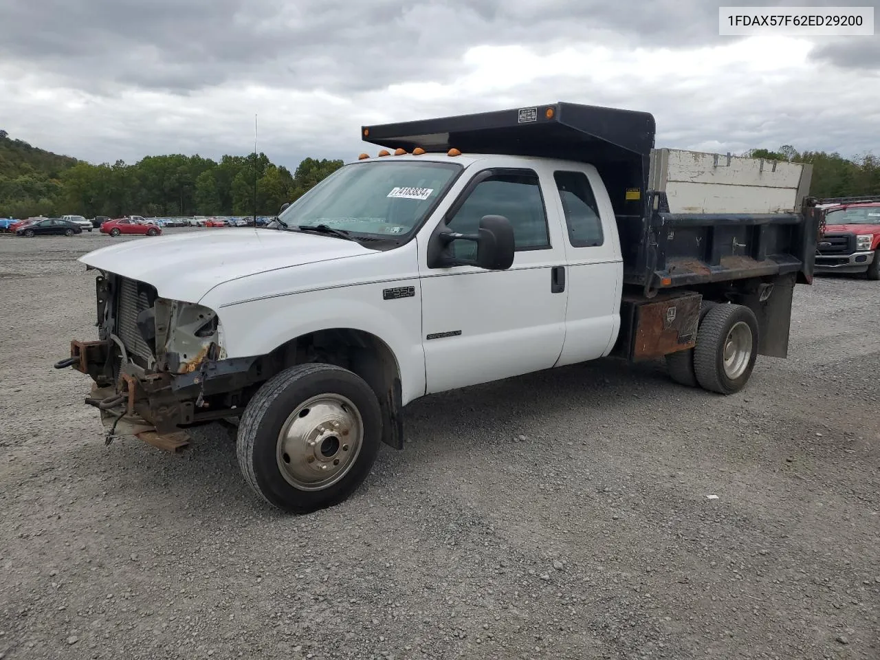 2002 Ford F550 Super Duty VIN: 1FDAX57F62ED29200 Lot: 74183834