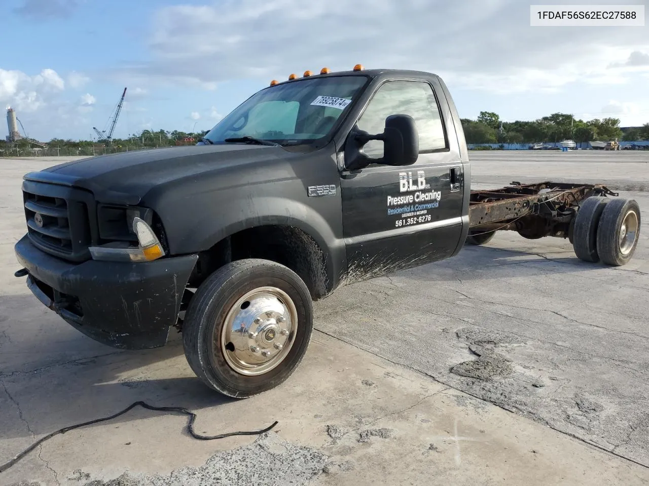 2002 Ford F550 Super Duty VIN: 1FDAF56S62EC27588 Lot: 78925874