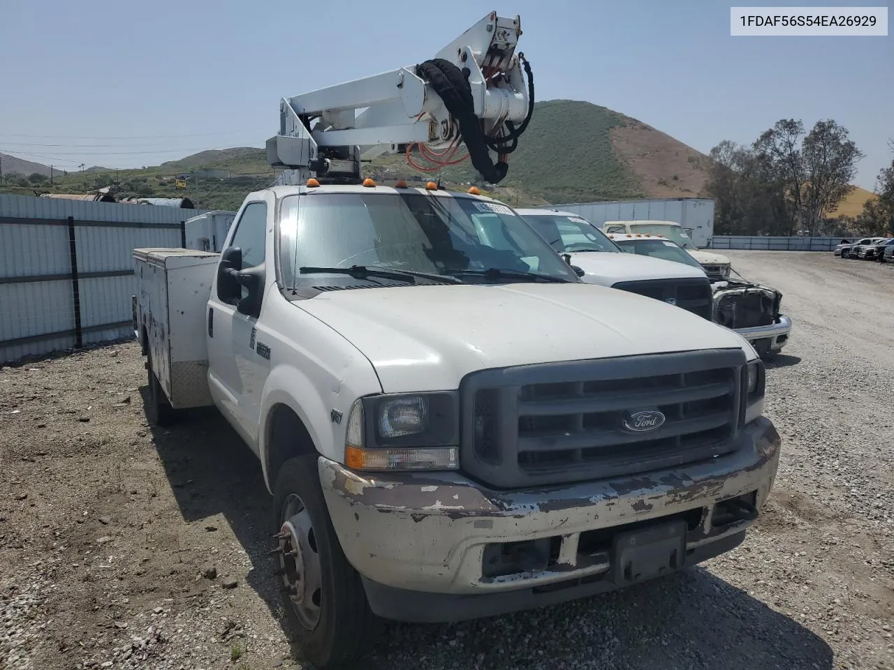 2004 Ford F550 Super Duty VIN: 1FDAF56S54EA26929 Lot: 58330454