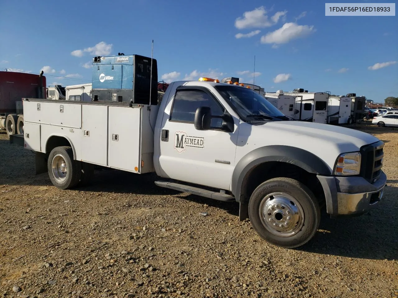 2006 Ford F550 Super Duty VIN: 1FDAF56P16ED18933 Lot: 76825864