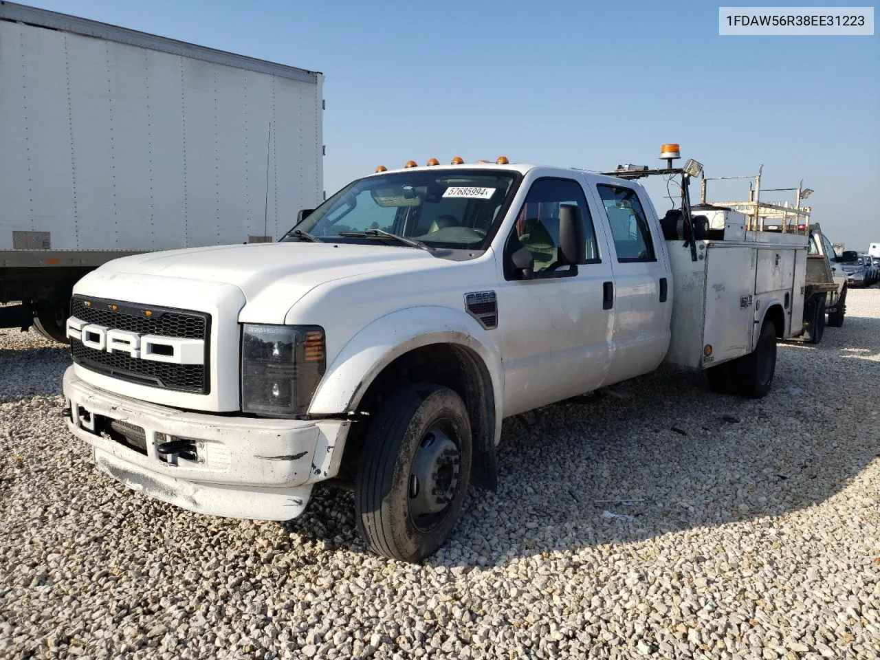 2008 Ford F550 Super Duty VIN: 1FDAW56R38EE31223 Lot: 57685994