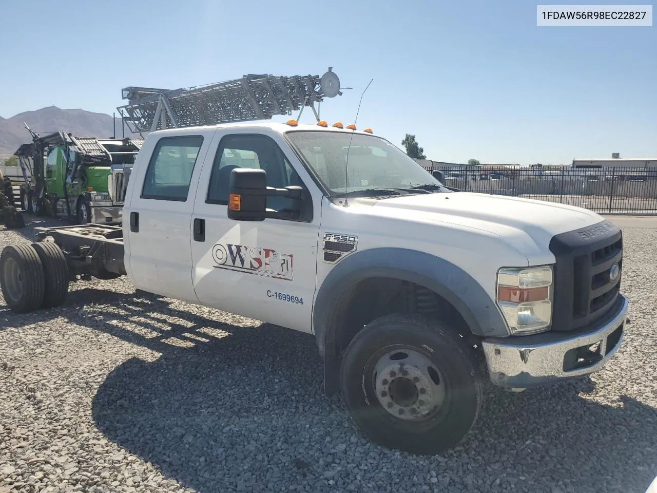 2008 Ford F550 Super Duty VIN: 1FDAW56R98EC22827 Lot: 71662824