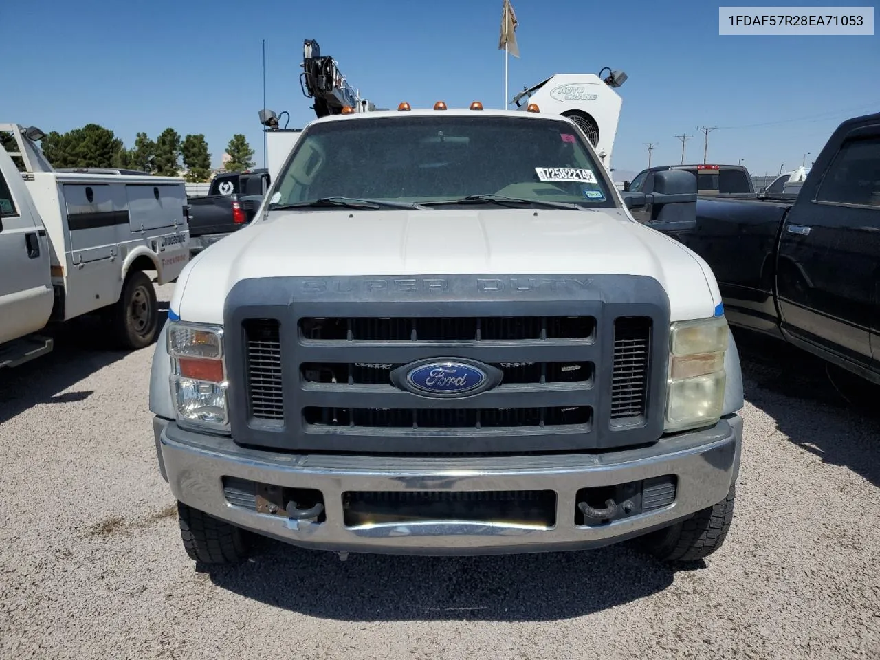 2008 Ford F550 Super Duty VIN: 1FDAF57R28EA71053 Lot: 72582214