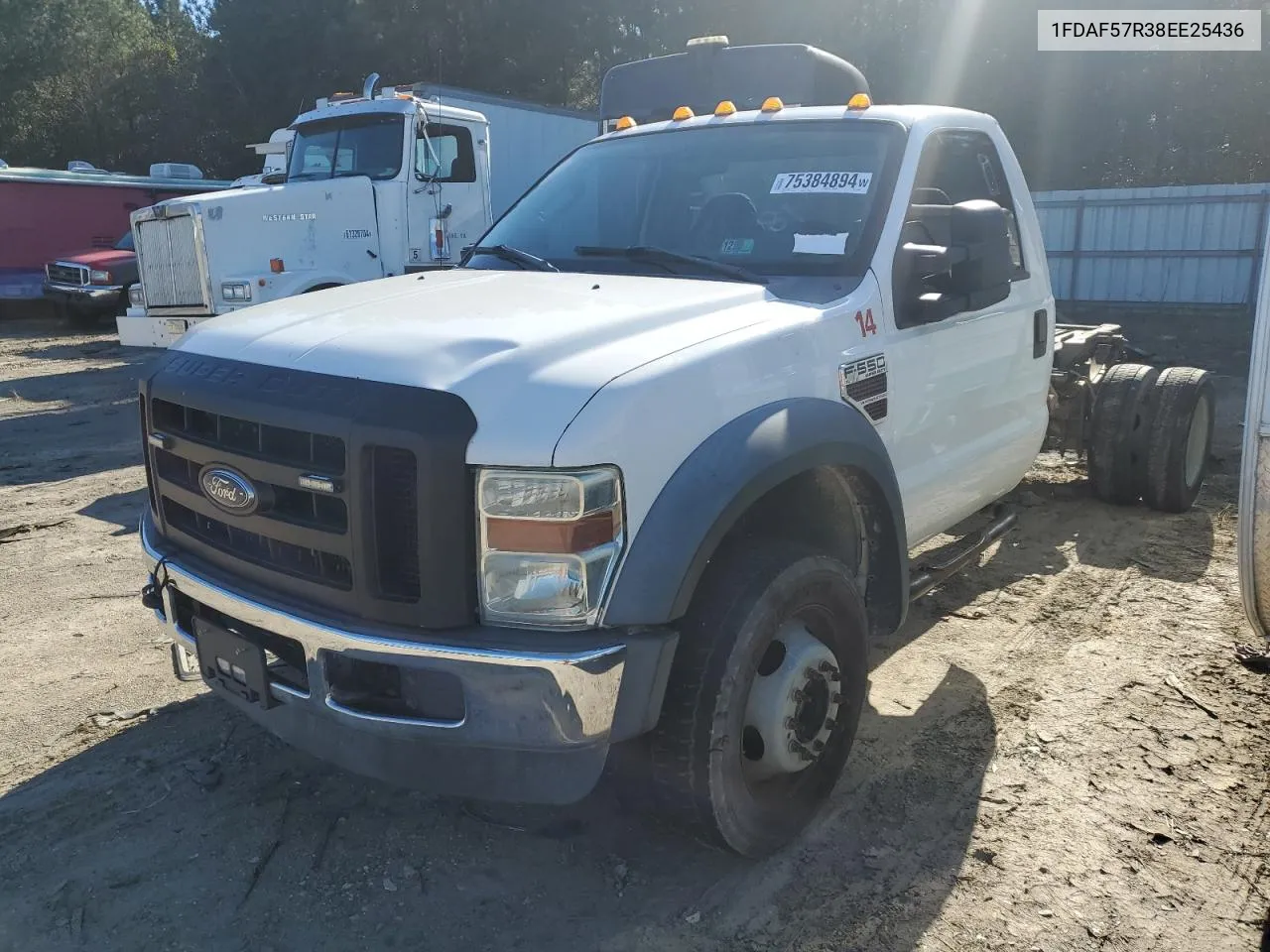 2008 Ford F550 Super Duty VIN: 1FDAF57R38EE25436 Lot: 75384894