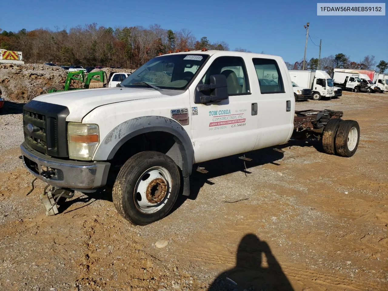 2008 Ford F550 Super Duty VIN: 1FDAW56R48EB59152 Lot: 75642034