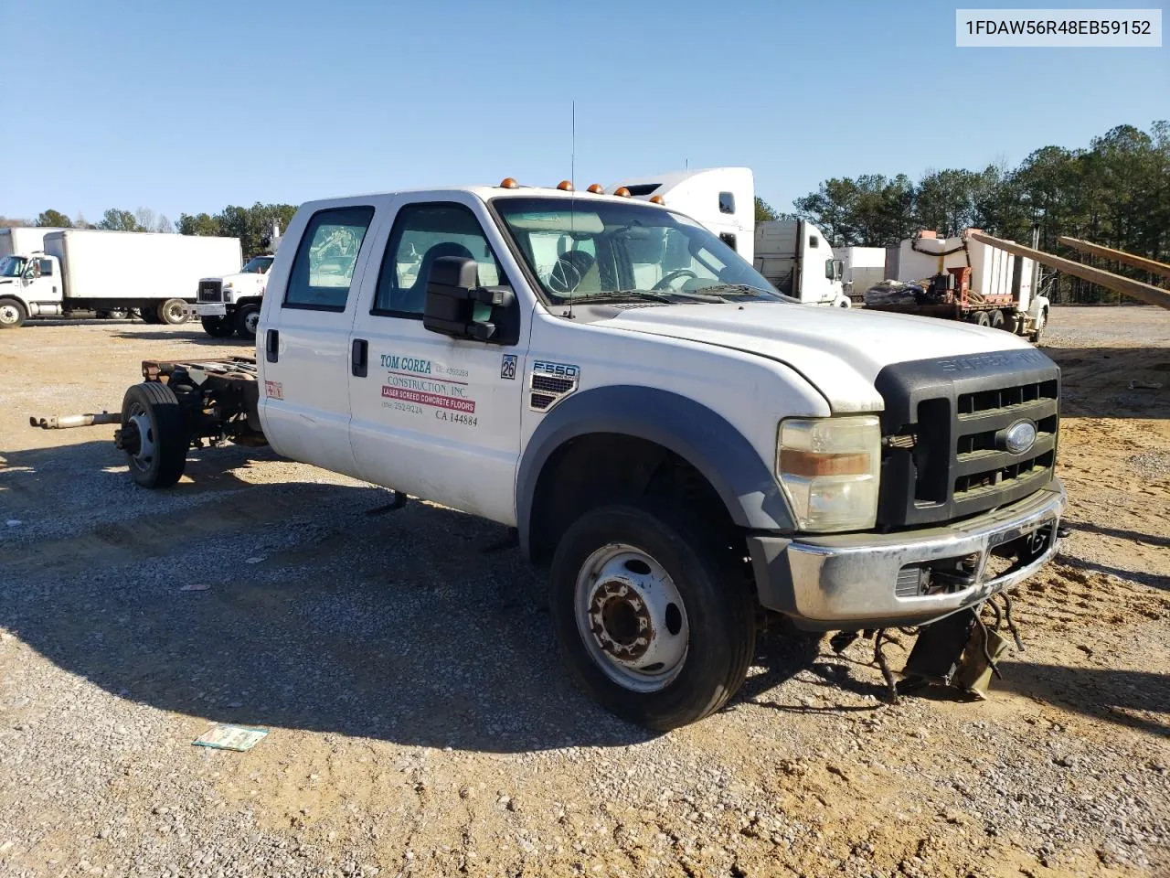 2008 Ford F550 Super Duty VIN: 1FDAW56R48EB59152 Lot: 75642034