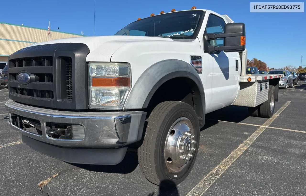 2008 Ford F550 Super Duty VIN: 1FDAF57R68ED93775 Lot: 78163484