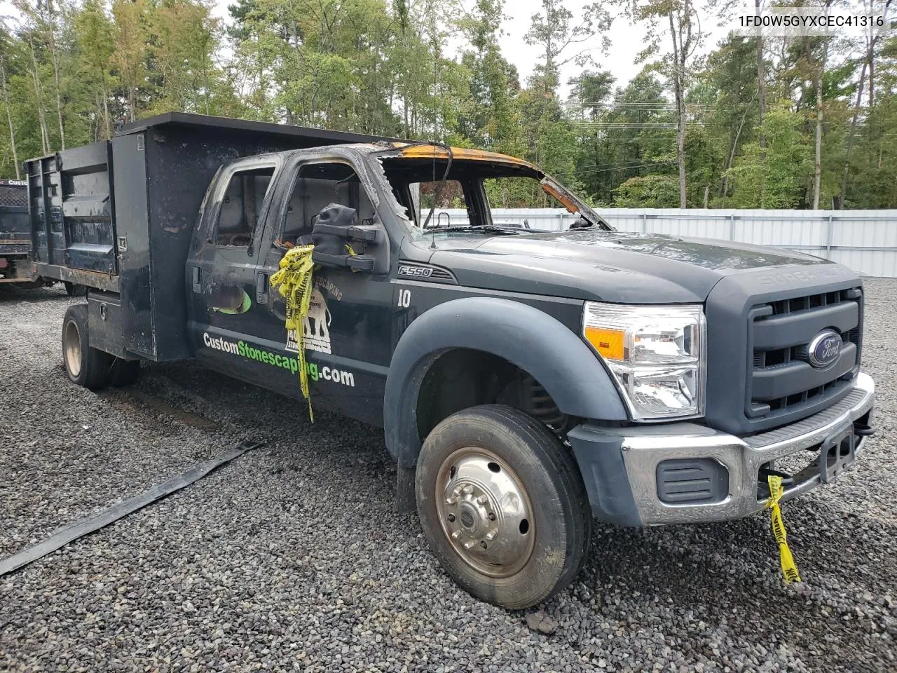 2012 Ford F550 Super Duty VIN: 1FD0W5GYXCEC41316 Lot: 72577424