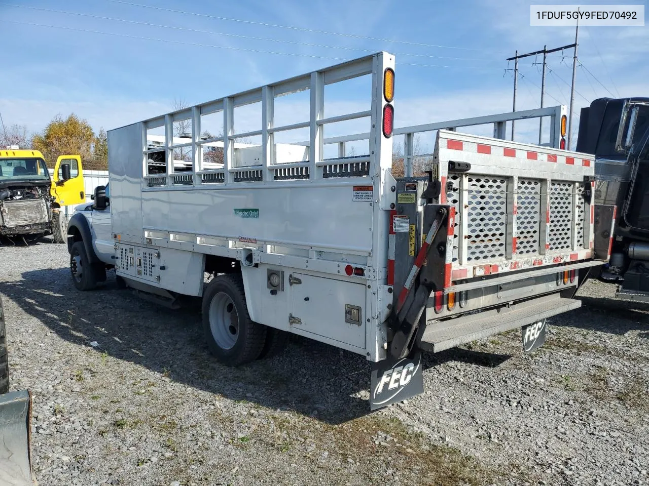 2015 Ford F550 Super Duty VIN: 1FDUF5GY9FED70492 Lot: 77594244