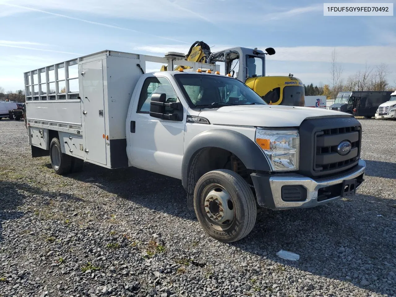 2015 Ford F550 Super Duty VIN: 1FDUF5GY9FED70492 Lot: 77594244