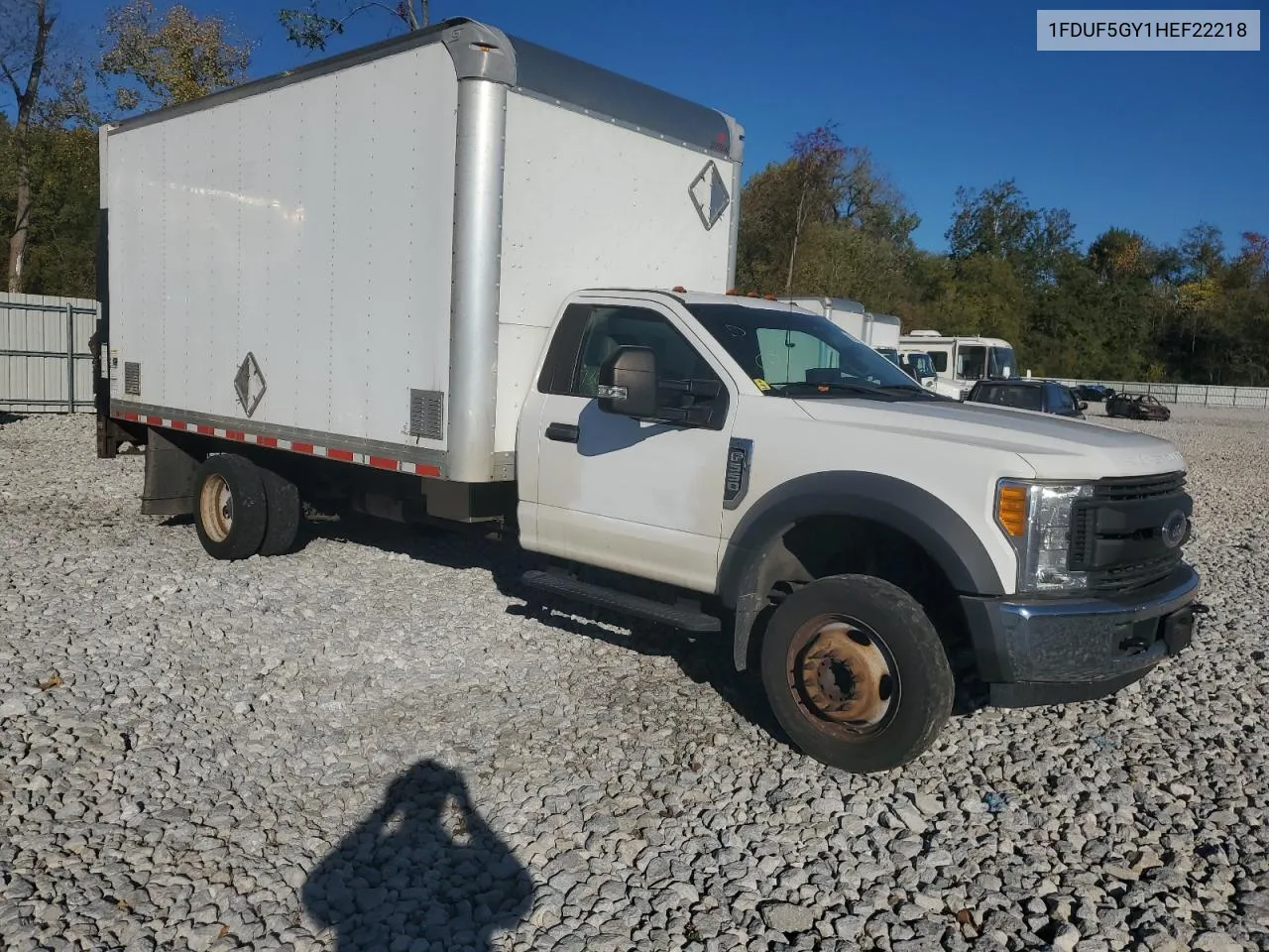 2017 Ford F550 Super Duty VIN: 1FDUF5GY1HEF22218 Lot: 73033494