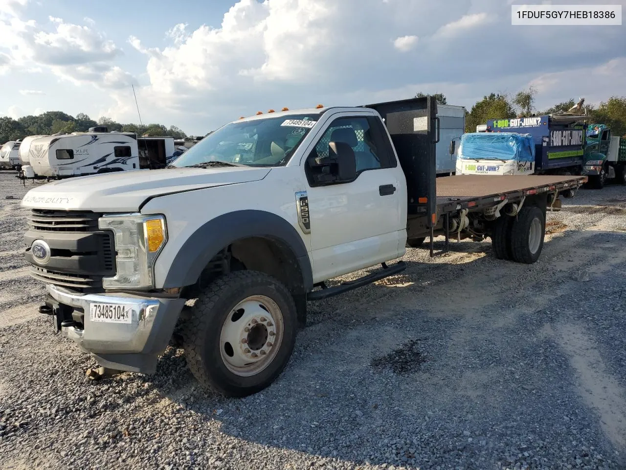 2017 Ford F550 Super Duty VIN: 1FDUF5GY7HEB18386 Lot: 73485104