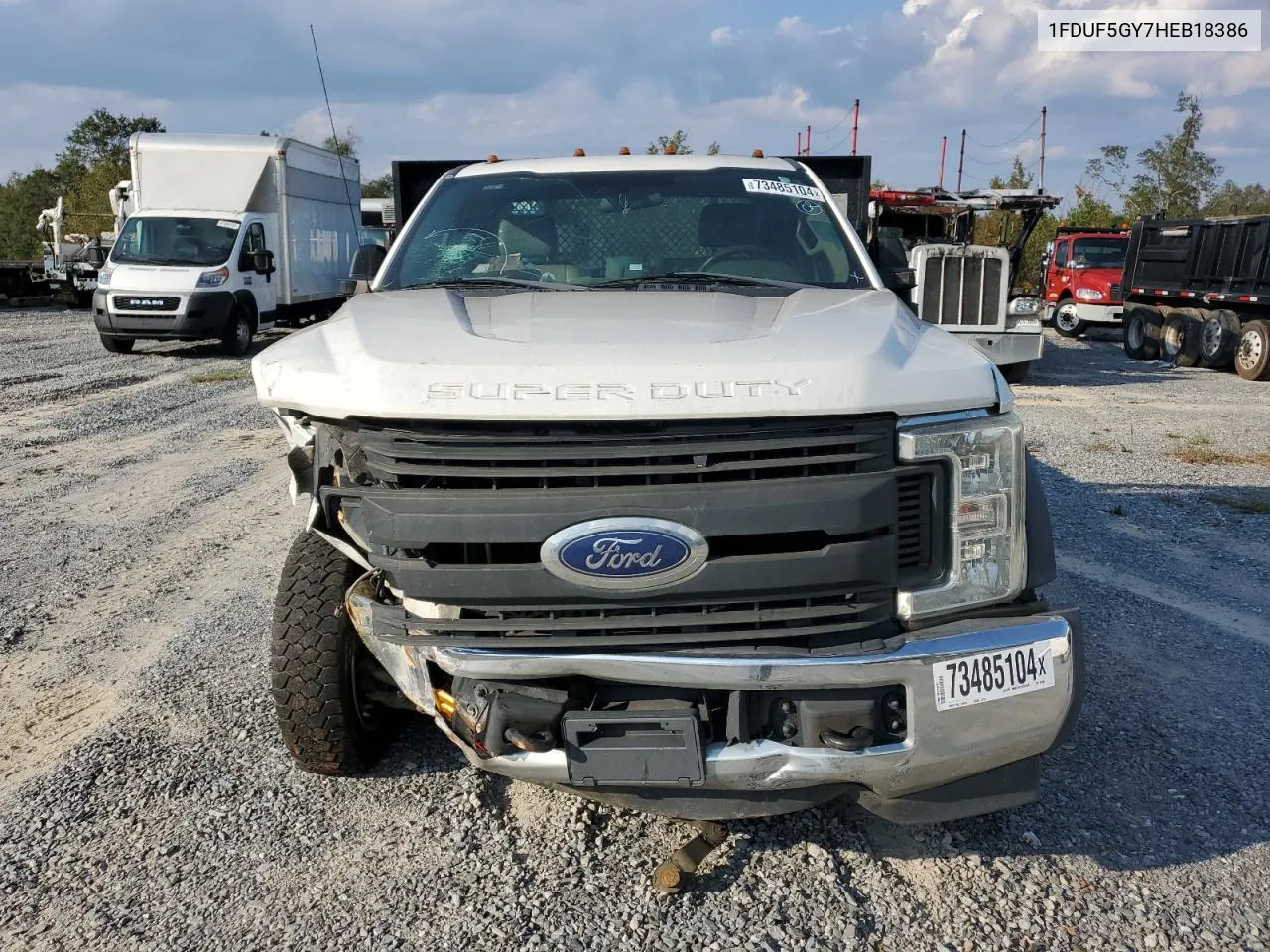 2017 Ford F550 Super Duty VIN: 1FDUF5GY7HEB18386 Lot: 73485104