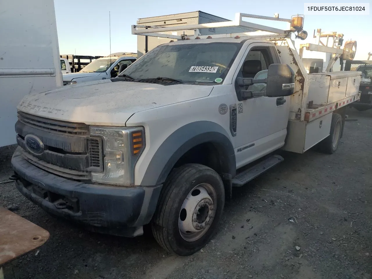 2018 Ford F550 Super Duty VIN: 1FDUF5GT6JEC81024 Lot: 78854334