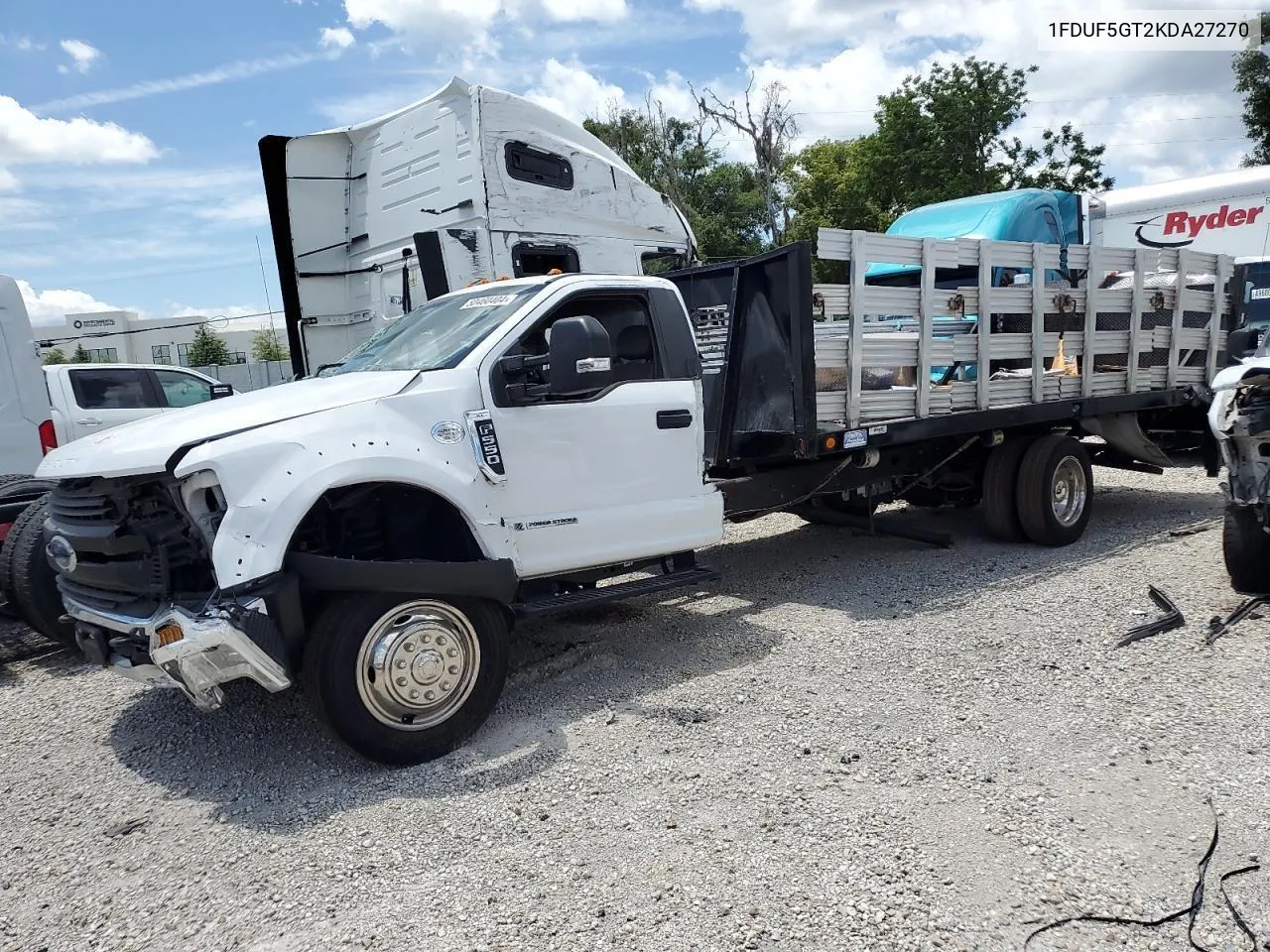 2019 Ford F550 Super Duty VIN: 1FDUF5GT2KDA27270 Lot: 72002734