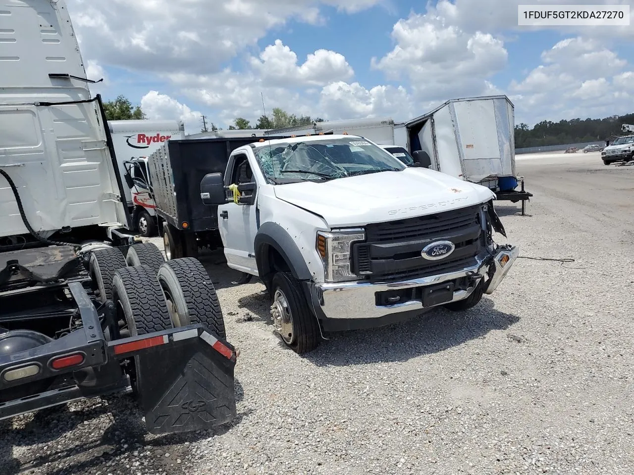 2019 Ford F550 Super Duty VIN: 1FDUF5GT2KDA27270 Lot: 72002734