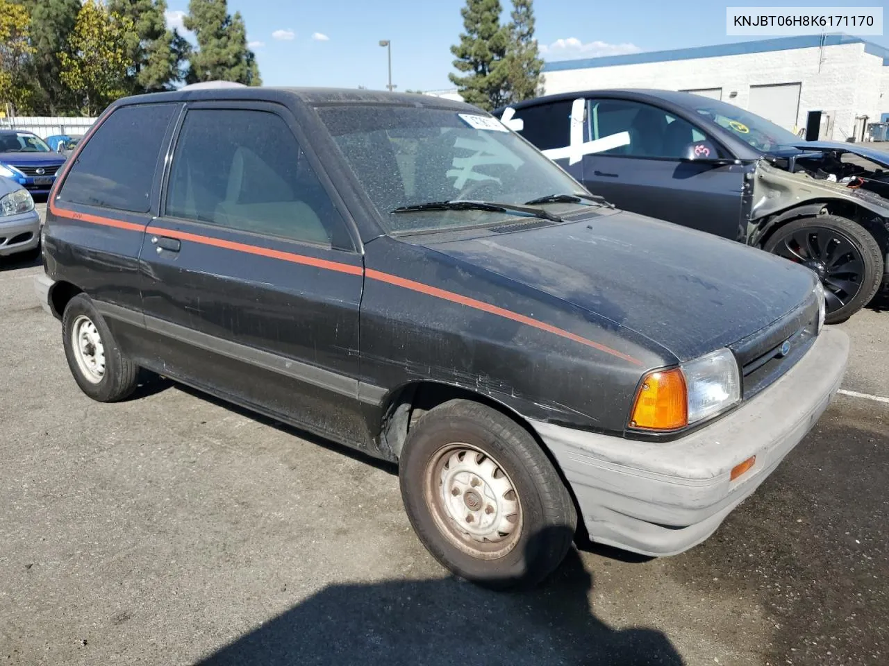 1989 Ford Festiva L VIN: KNJBT06H8K6171170 Lot: 74736114