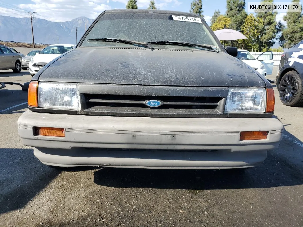 1989 Ford Festiva L VIN: KNJBT06H8K6171170 Lot: 74736114