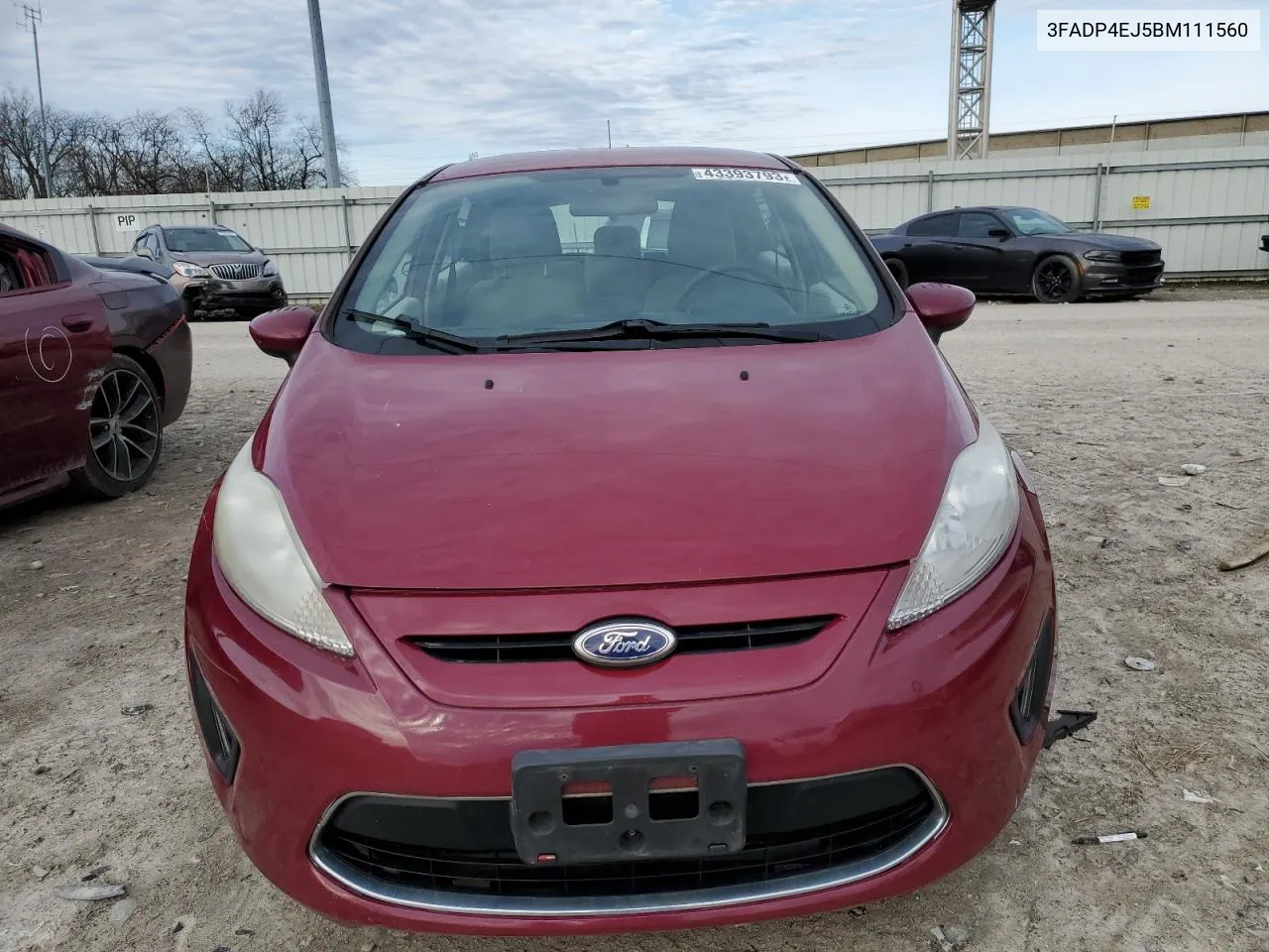 2011 Ford Fiesta Se VIN: 3FADP4EJ5BM111560 Lot: 43393793