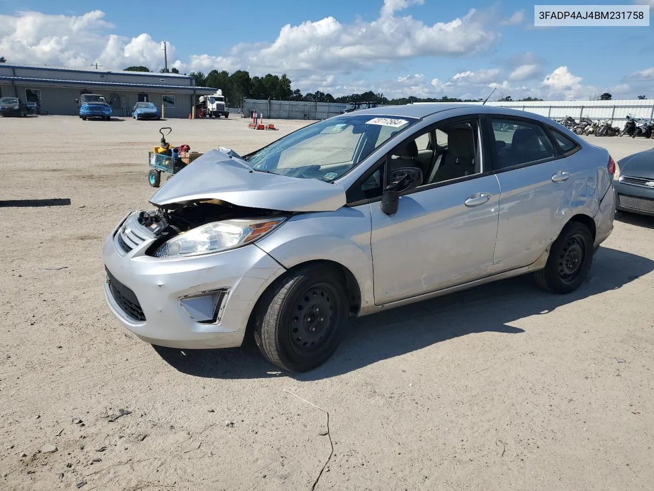 2011 Ford Fiesta S VIN: 3FADP4AJ4BM231758 Lot: 73717564