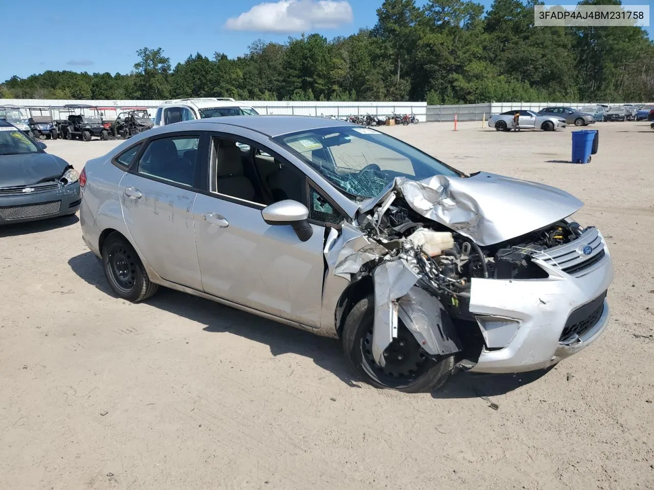 2011 Ford Fiesta S VIN: 3FADP4AJ4BM231758 Lot: 73717564