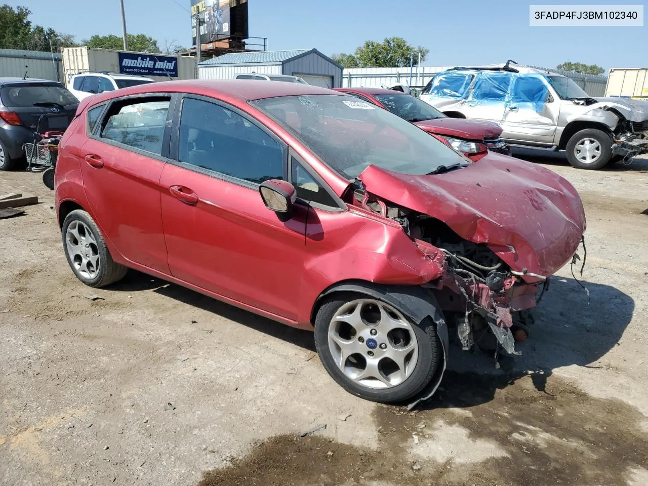 2011 Ford Fiesta Ses VIN: 3FADP4FJ3BM102340 Lot: 74143234