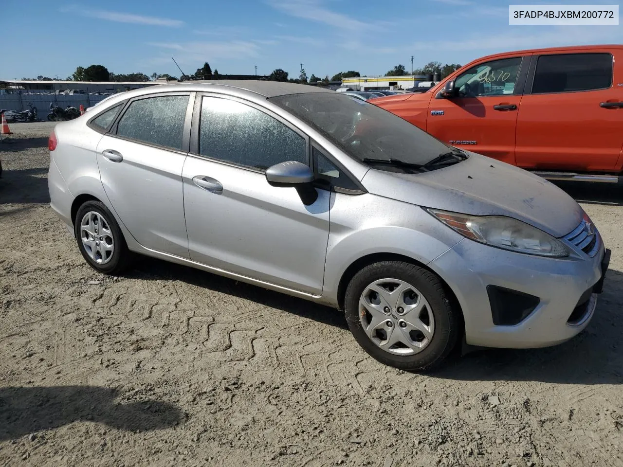 2011 Ford Fiesta Se VIN: 3FADP4BJXBM200772 Lot: 75124964