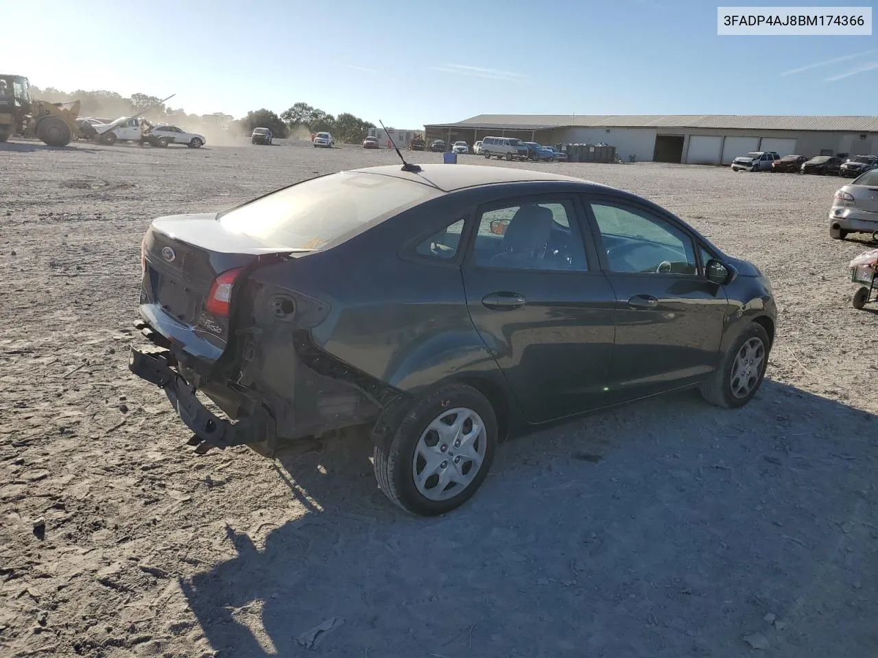 2011 Ford Fiesta S VIN: 3FADP4AJ8BM174366 Lot: 76205514