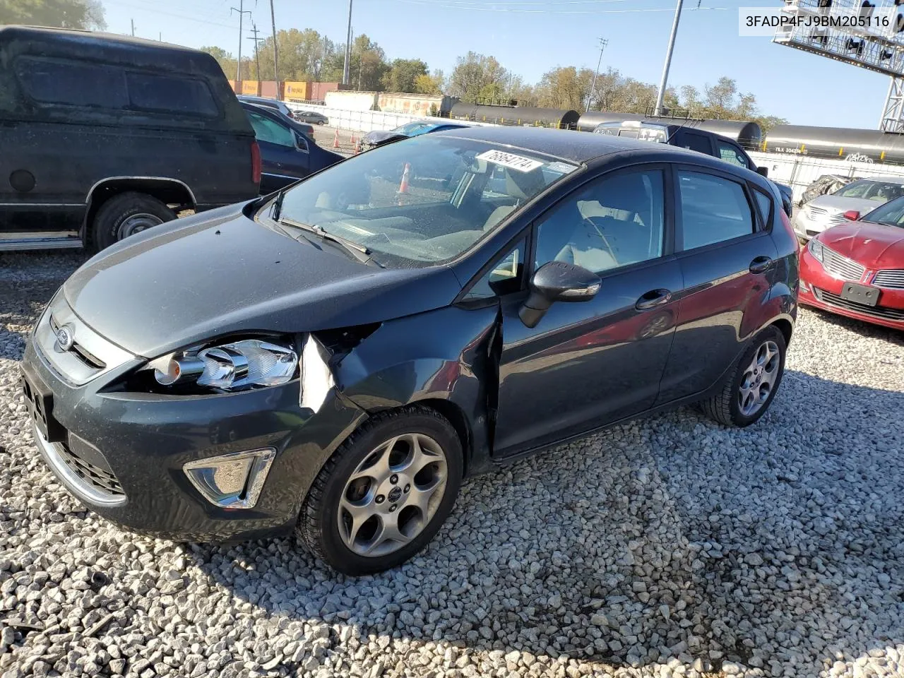 2011 Ford Fiesta Ses VIN: 3FADP4FJ9BM205116 Lot: 76864774