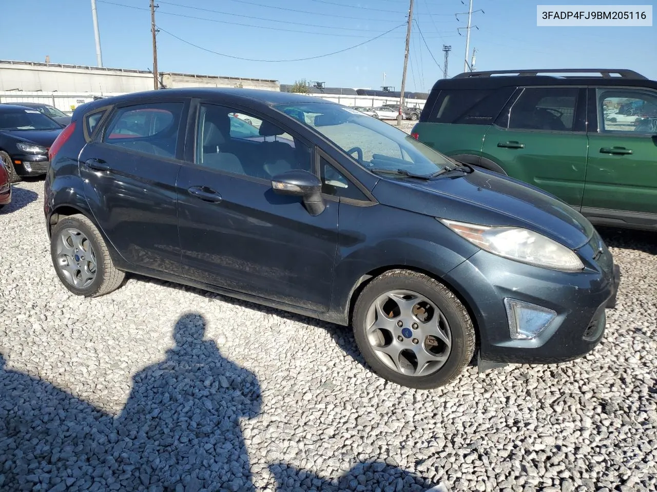 2011 Ford Fiesta Ses VIN: 3FADP4FJ9BM205116 Lot: 76864774