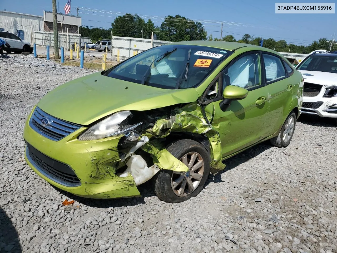 2012 Ford Fiesta Se VIN: 3FADP4BJXCM155916 Lot: 68746374