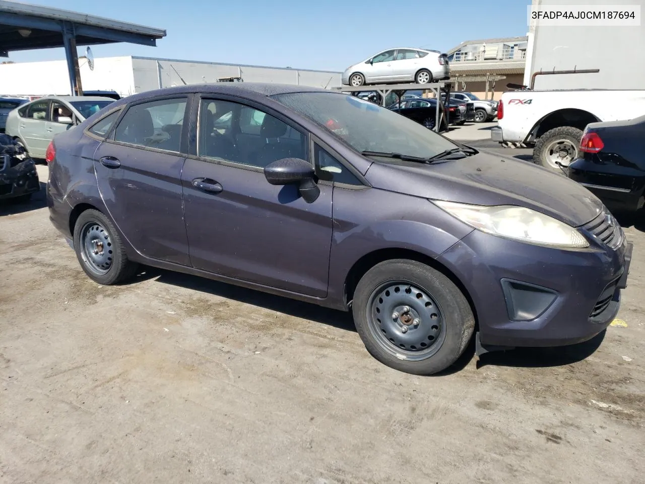 2012 Ford Fiesta S VIN: 3FADP4AJ0CM187694 Lot: 70911714