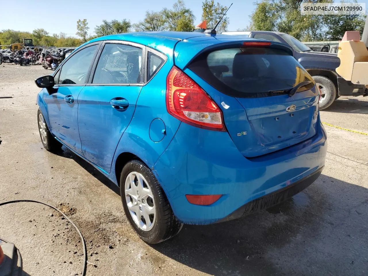 2012 Ford Fiesta Se VIN: 3FADP4EJ7CM120990 Lot: 74034494