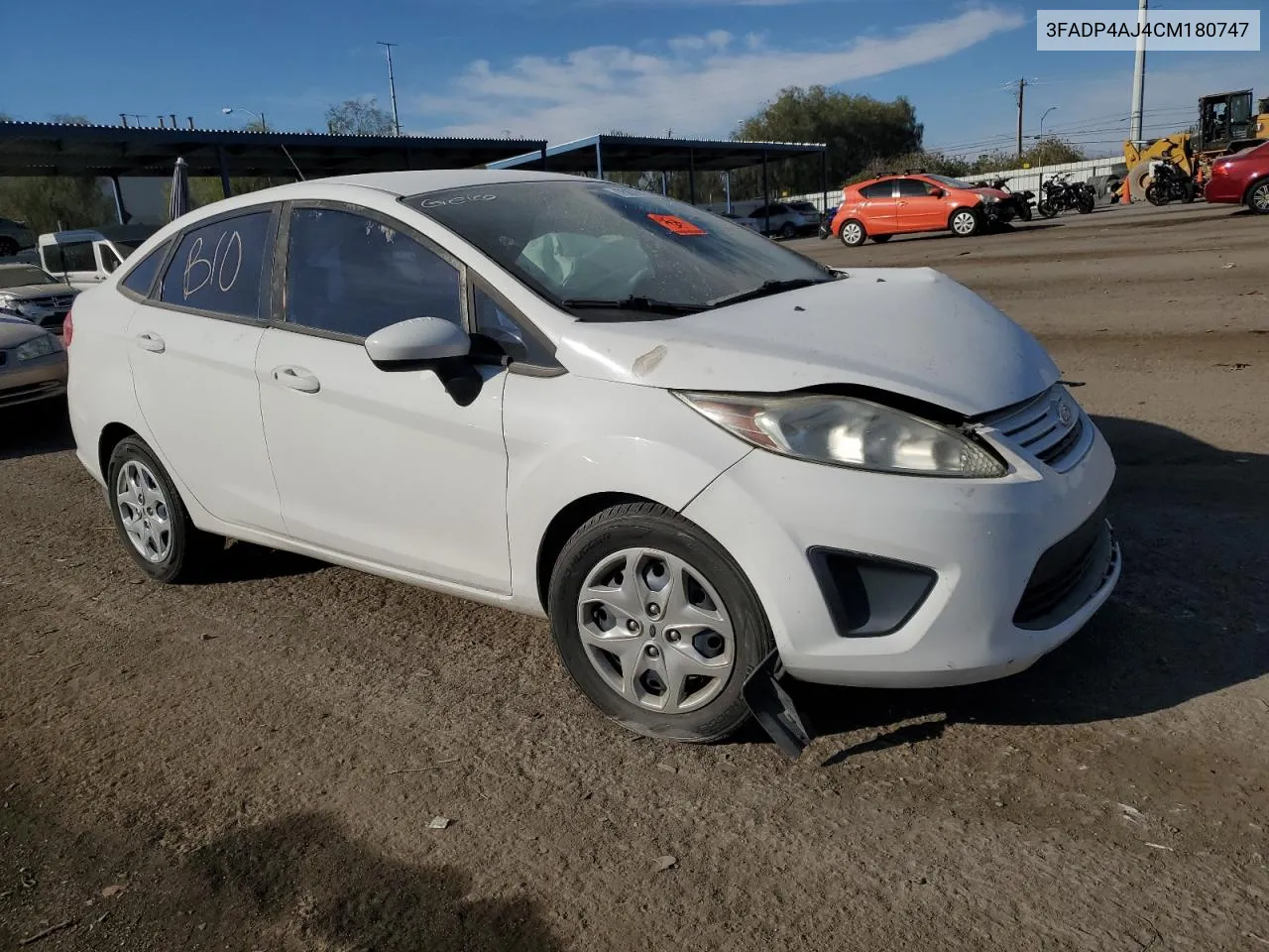 2012 Ford Fiesta S VIN: 3FADP4AJ4CM180747 Lot: 75676124