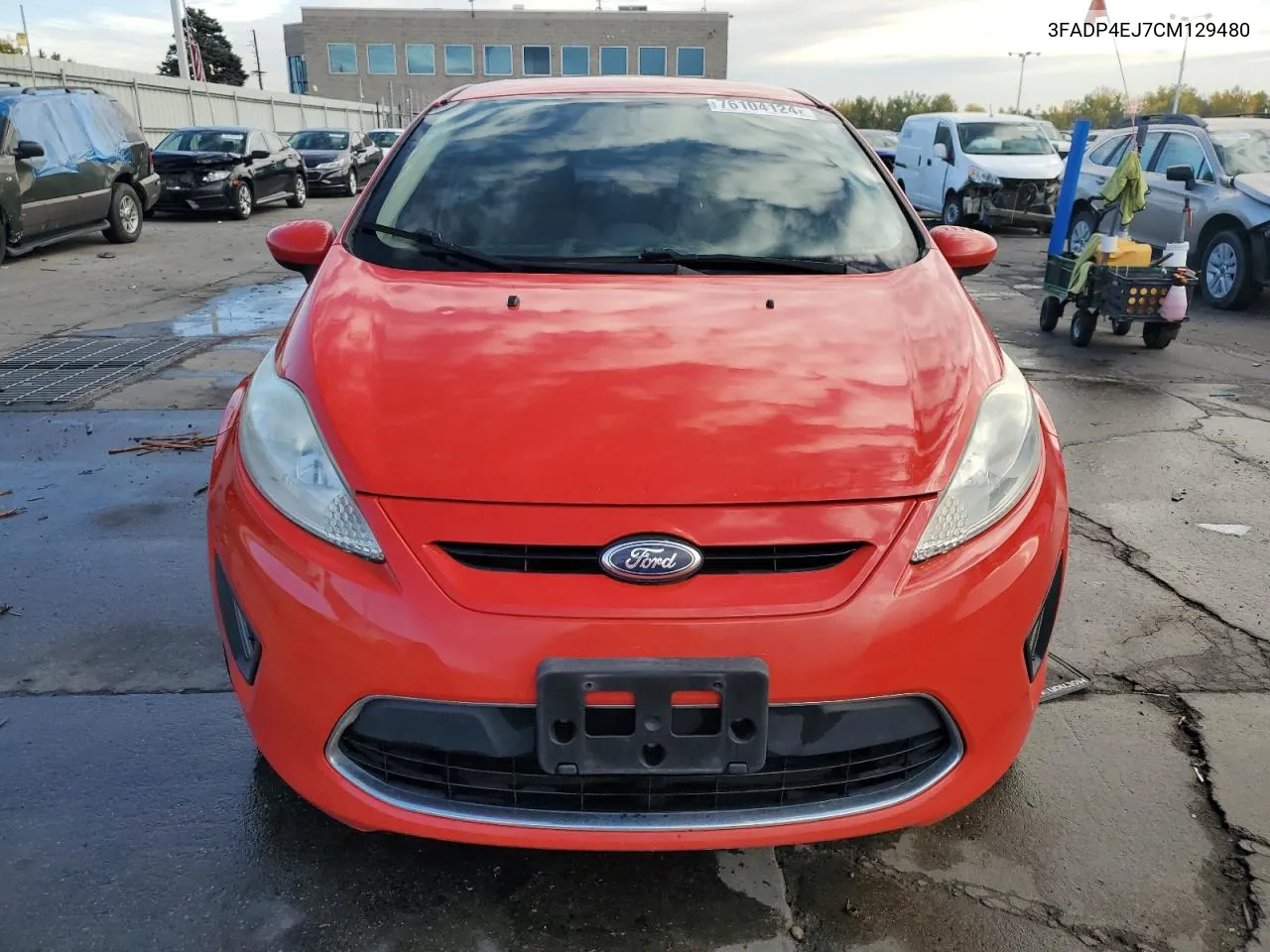 2012 Ford Fiesta Se VIN: 3FADP4EJ7CM129480 Lot: 76104124