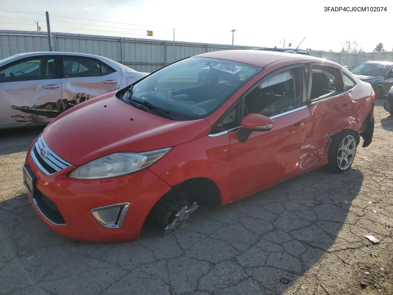 2012 Ford Fiesta Sel VIN: 3FADP4CJ0CM102074 Lot: 78209694