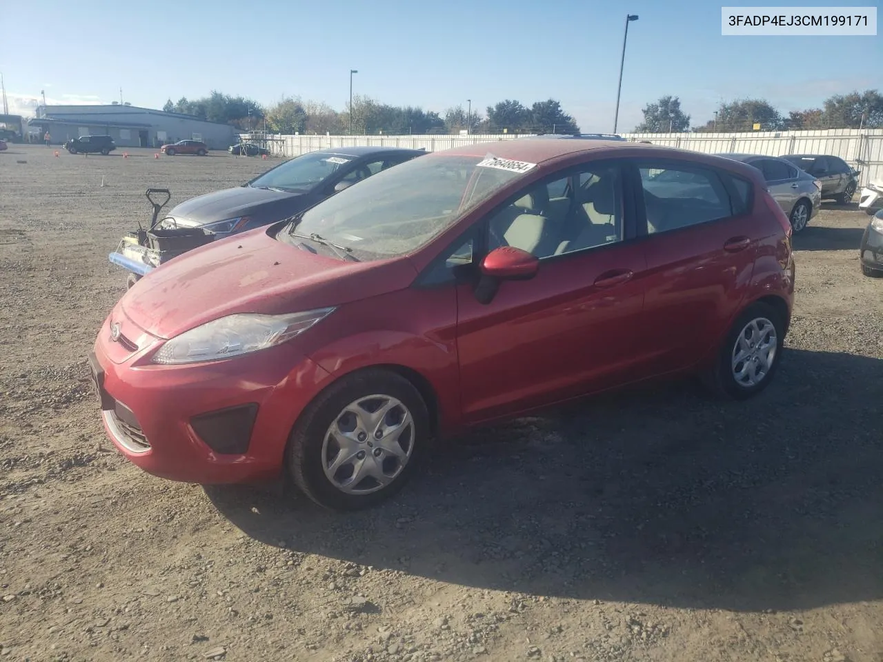 2012 Ford Fiesta Se VIN: 3FADP4EJ3CM199171 Lot: 78648654