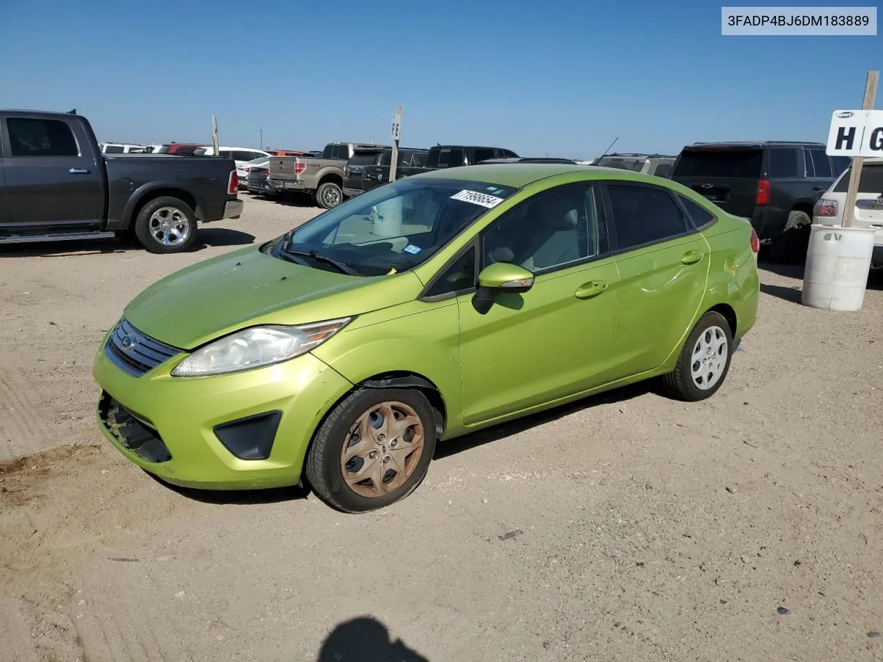 2013 Ford Fiesta Se VIN: 3FADP4BJ6DM183889 Lot: 71998654