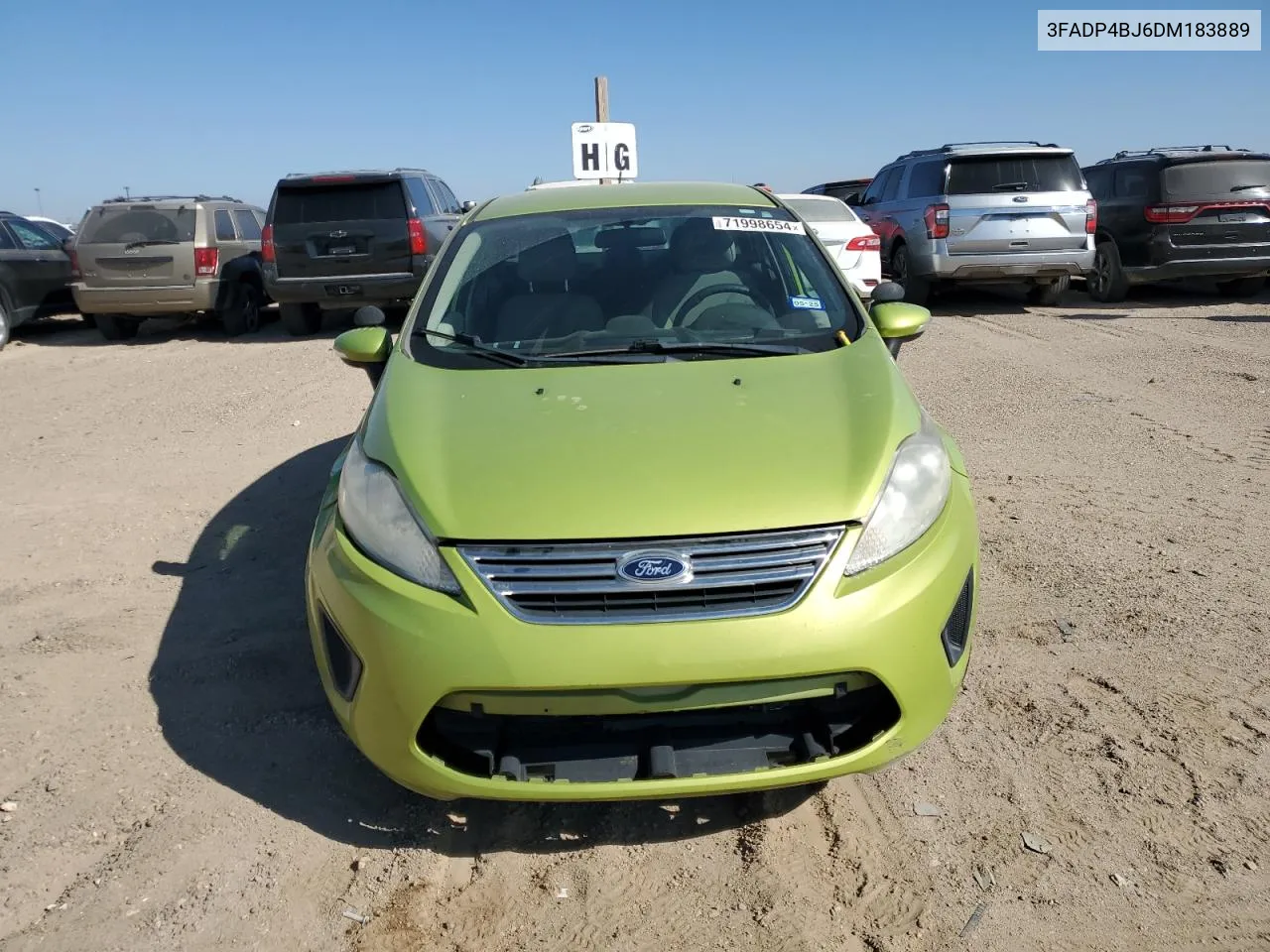 2013 Ford Fiesta Se VIN: 3FADP4BJ6DM183889 Lot: 71998654