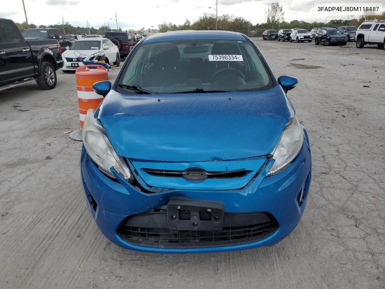 2013 Ford Fiesta Se VIN: 3FADP4EJ8DM118487 Lot: 75390334