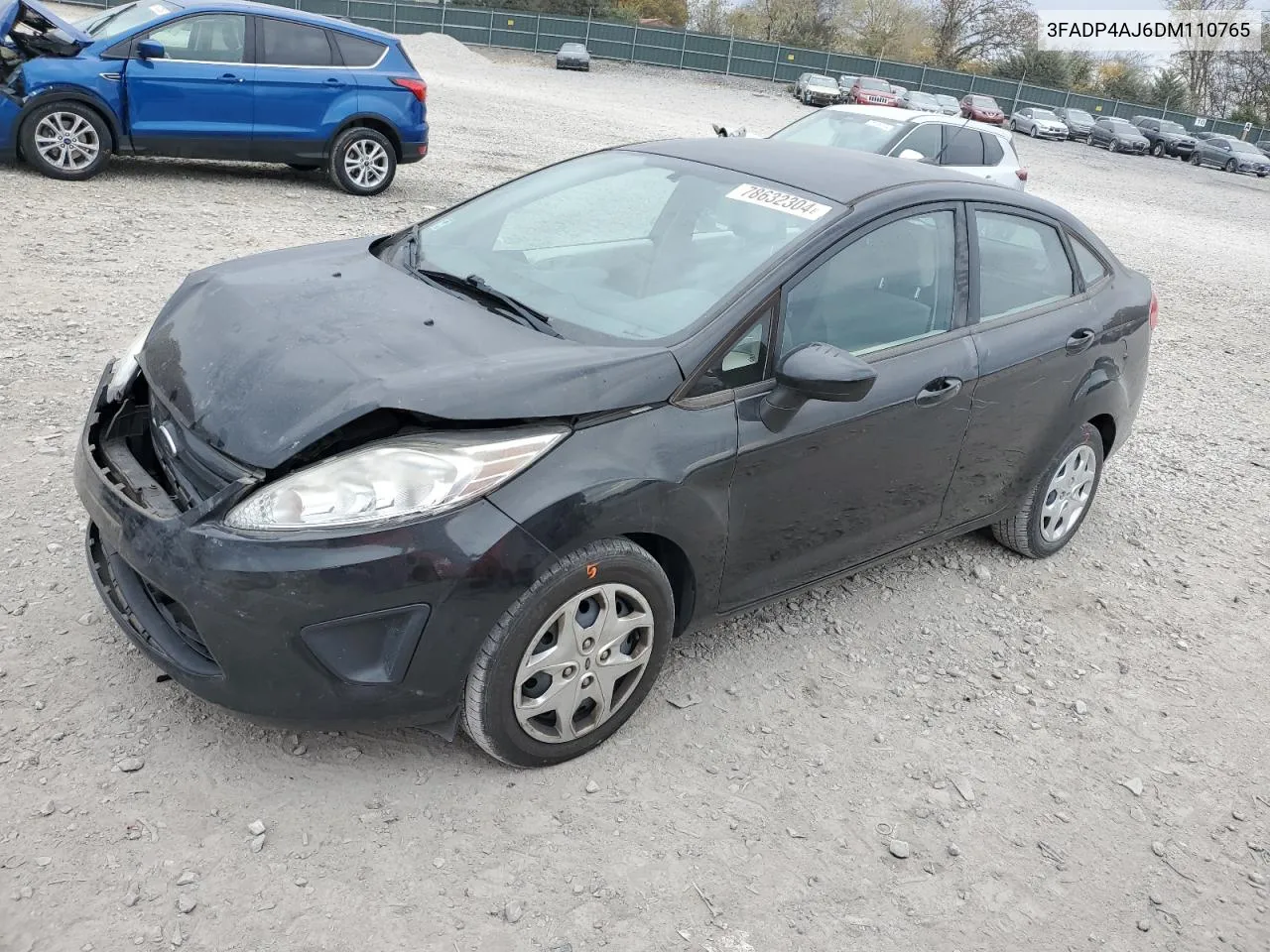 2013 Ford Fiesta S VIN: 3FADP4AJ6DM110765 Lot: 78632304