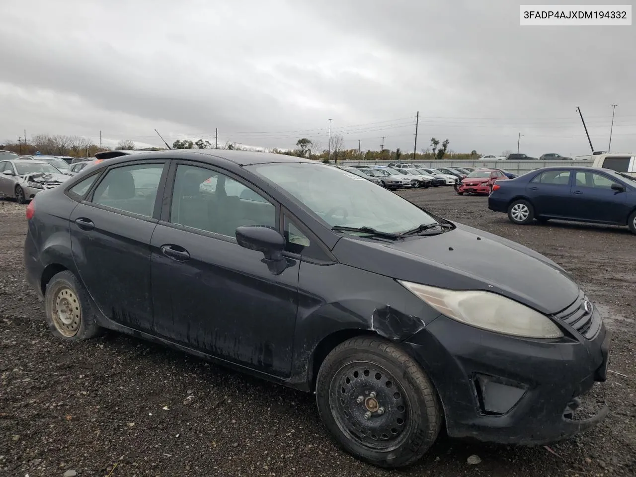 2013 Ford Fiesta S VIN: 3FADP4AJXDM194332 Lot: 79182004