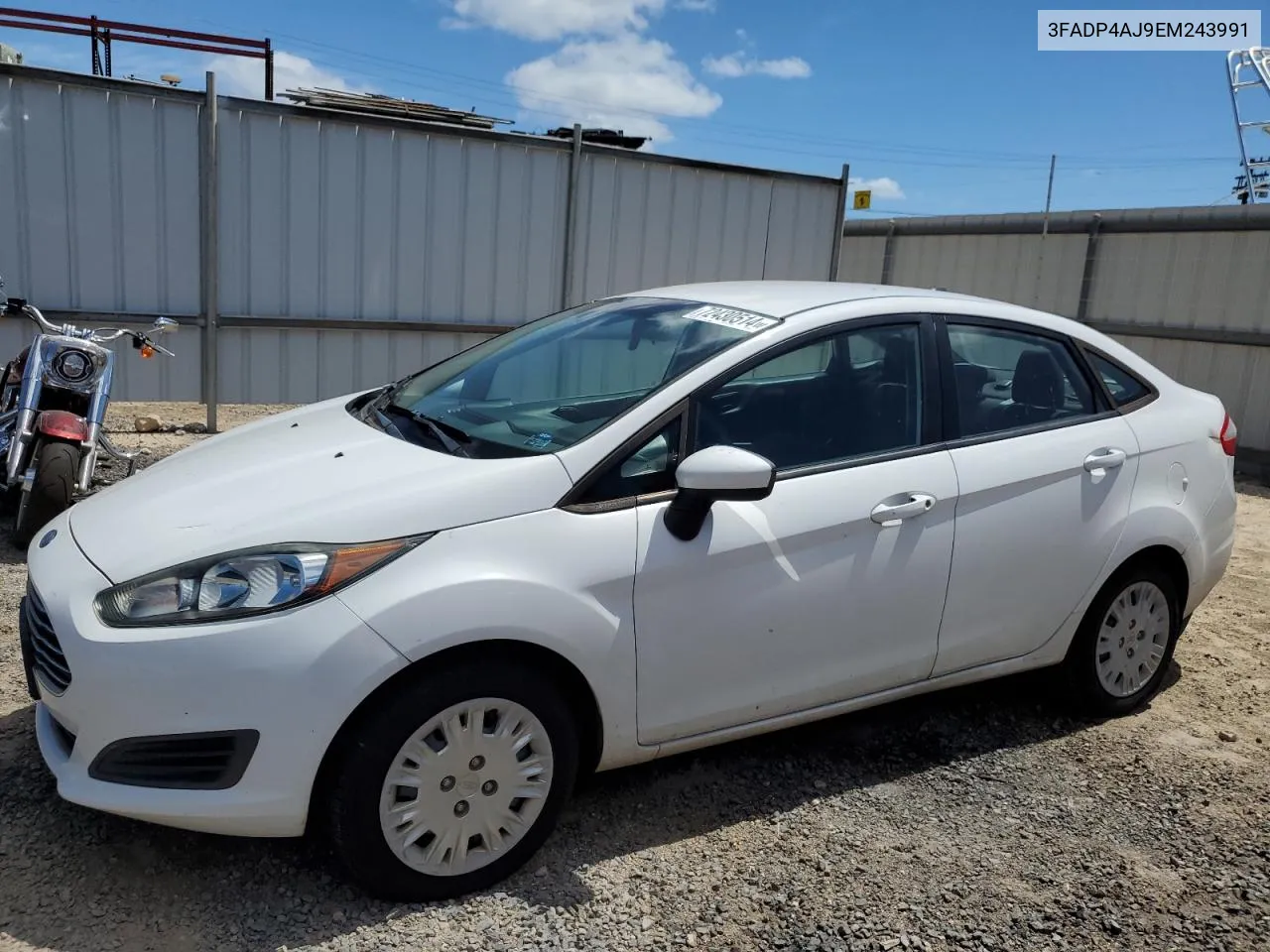 2014 Ford Fiesta S VIN: 3FADP4AJ9EM243991 Lot: 72430514