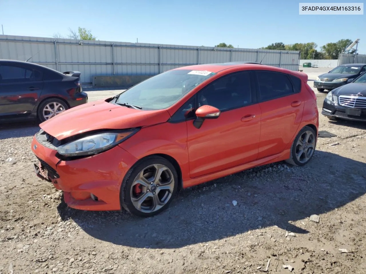 2014 Ford Fiesta St VIN: 3FADP4GX4EM163316 Lot: 72914404