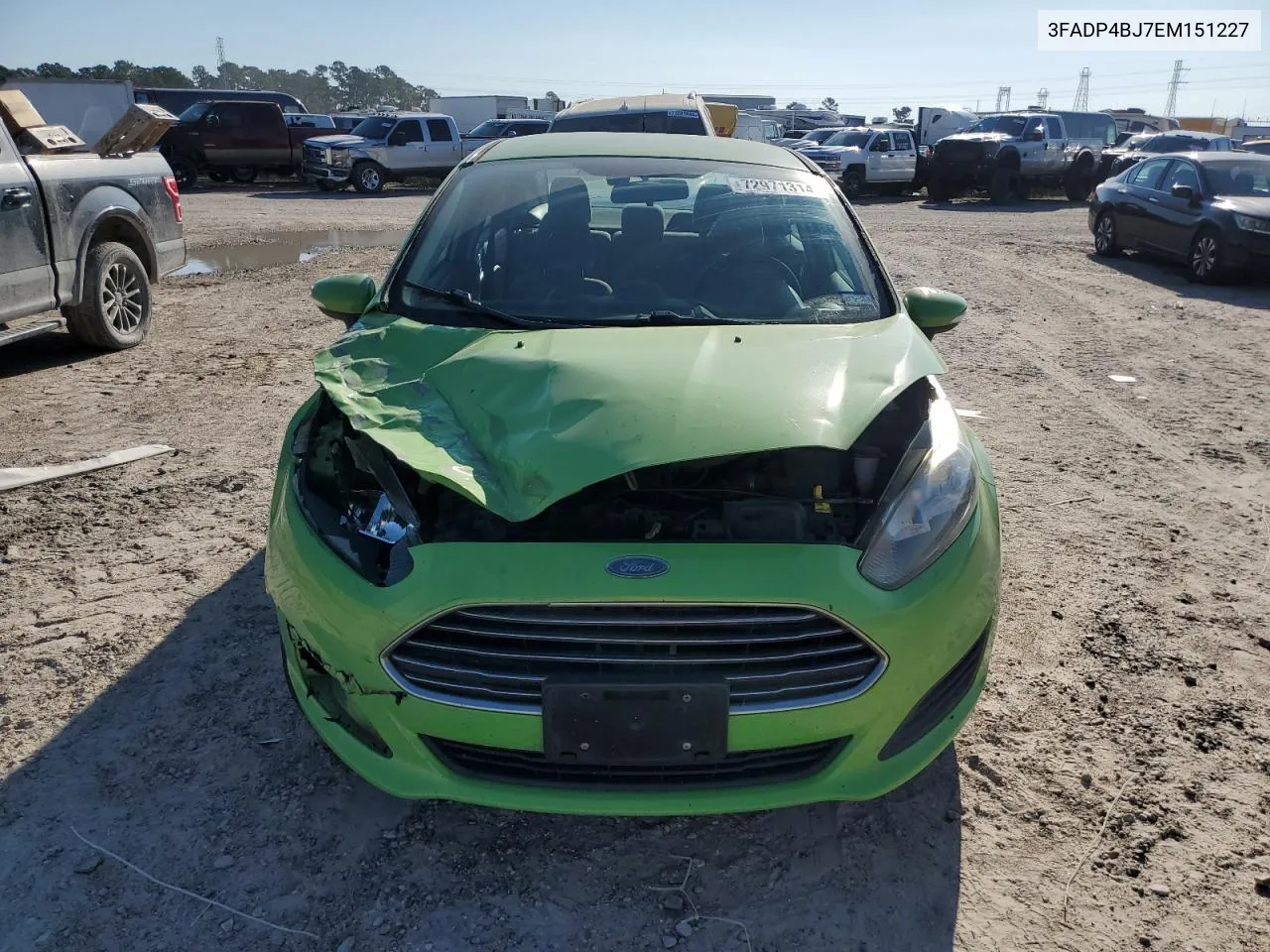 2014 Ford Fiesta Se VIN: 3FADP4BJ7EM151227 Lot: 72971314